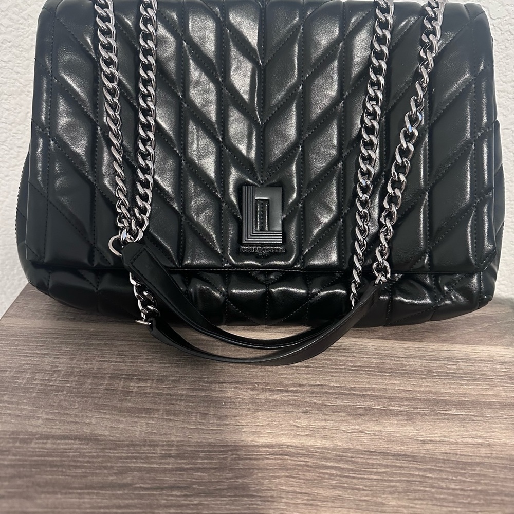Karl Lagerfeld Black Quilted Shoulder Bag